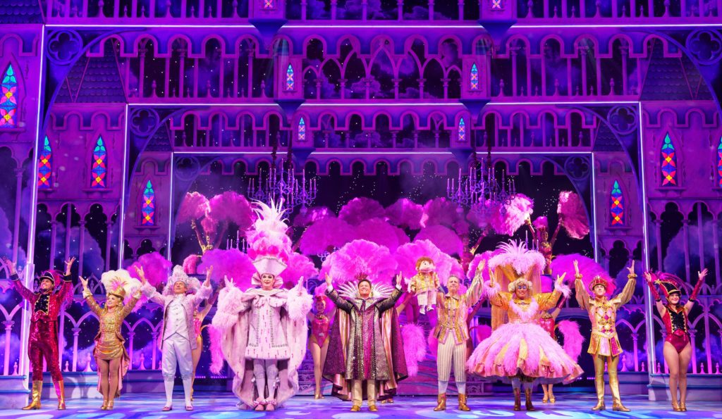 The company of Pantoland at the London Palladium taking their bows, 2021.