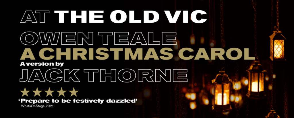 Promotional artwork for A Christmas Carol at the Old Vic, London