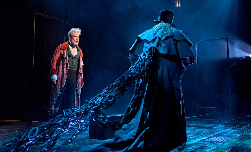Scrooge and Jacob Marley in A Christmas Carol at the Old Vic, London