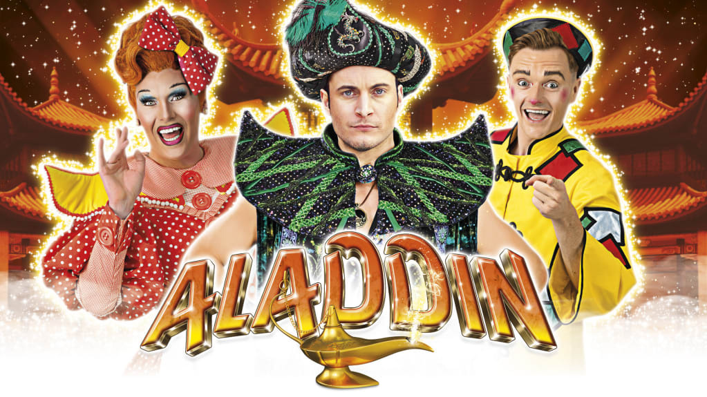 Production poster for Aladdin at Sunderland Empire.