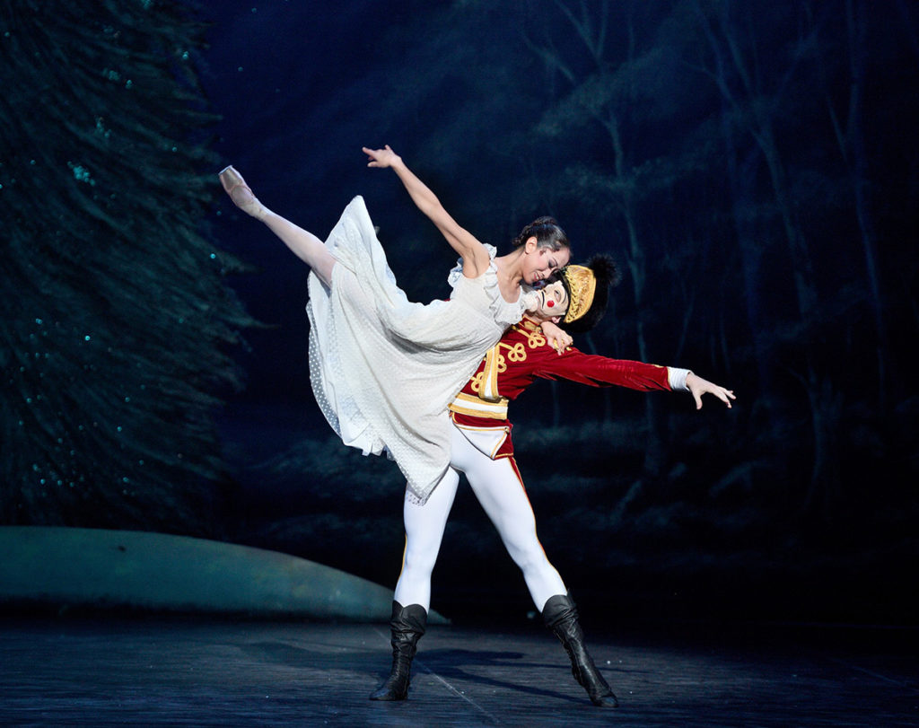 Clara and The Nutcracker in the English National Ballet production at the London Coliseum.