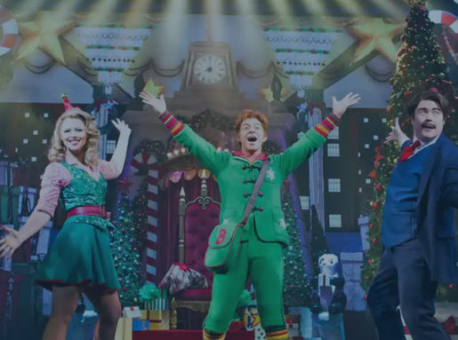 The cast of Elf the Musical on stage in the West End