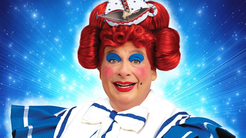 Photo of Christopher Biggins dressed as a Panto Dame.