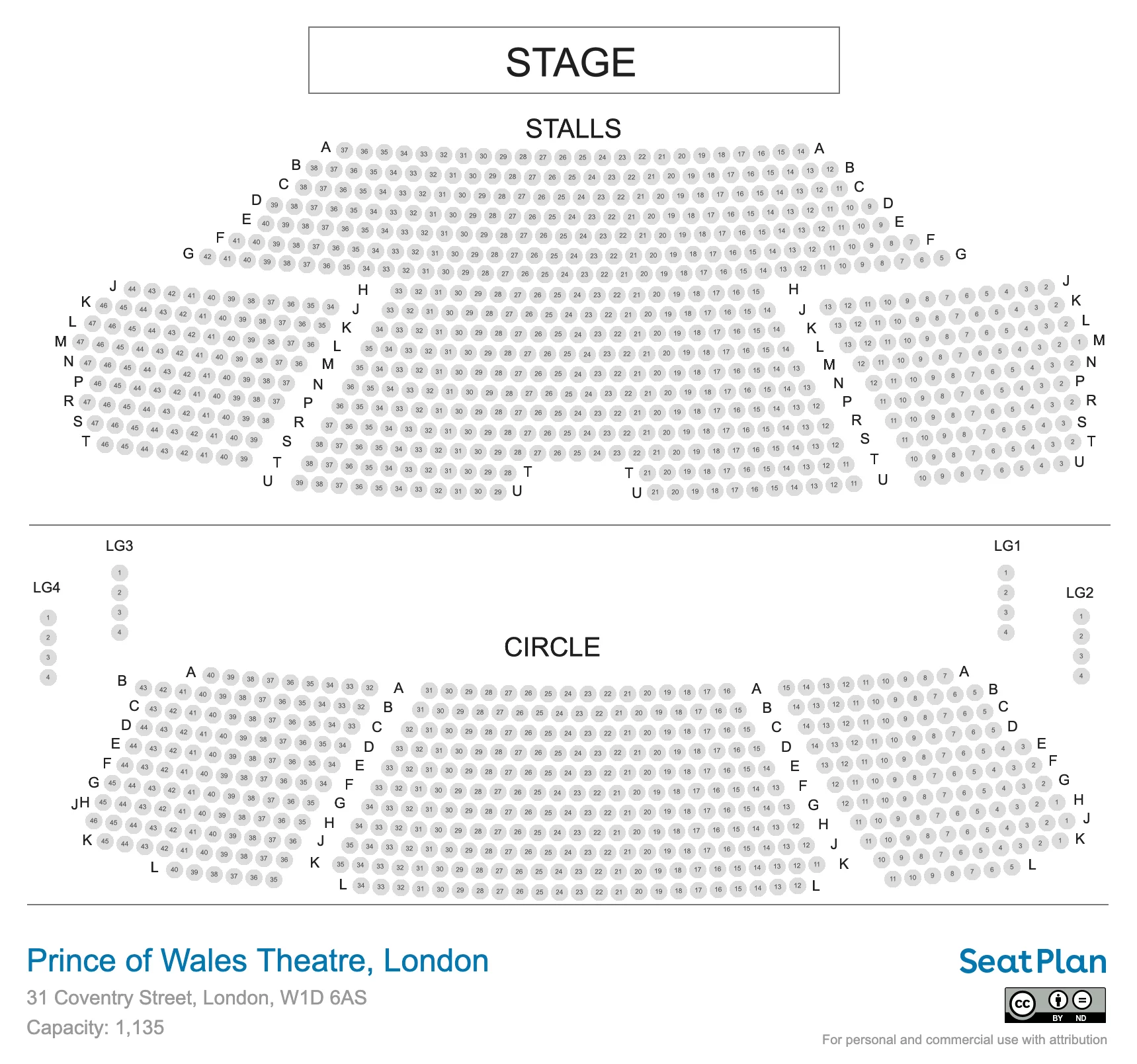 dress circle princess of wales theatre Princess Of Wales Theatre Seating Chart