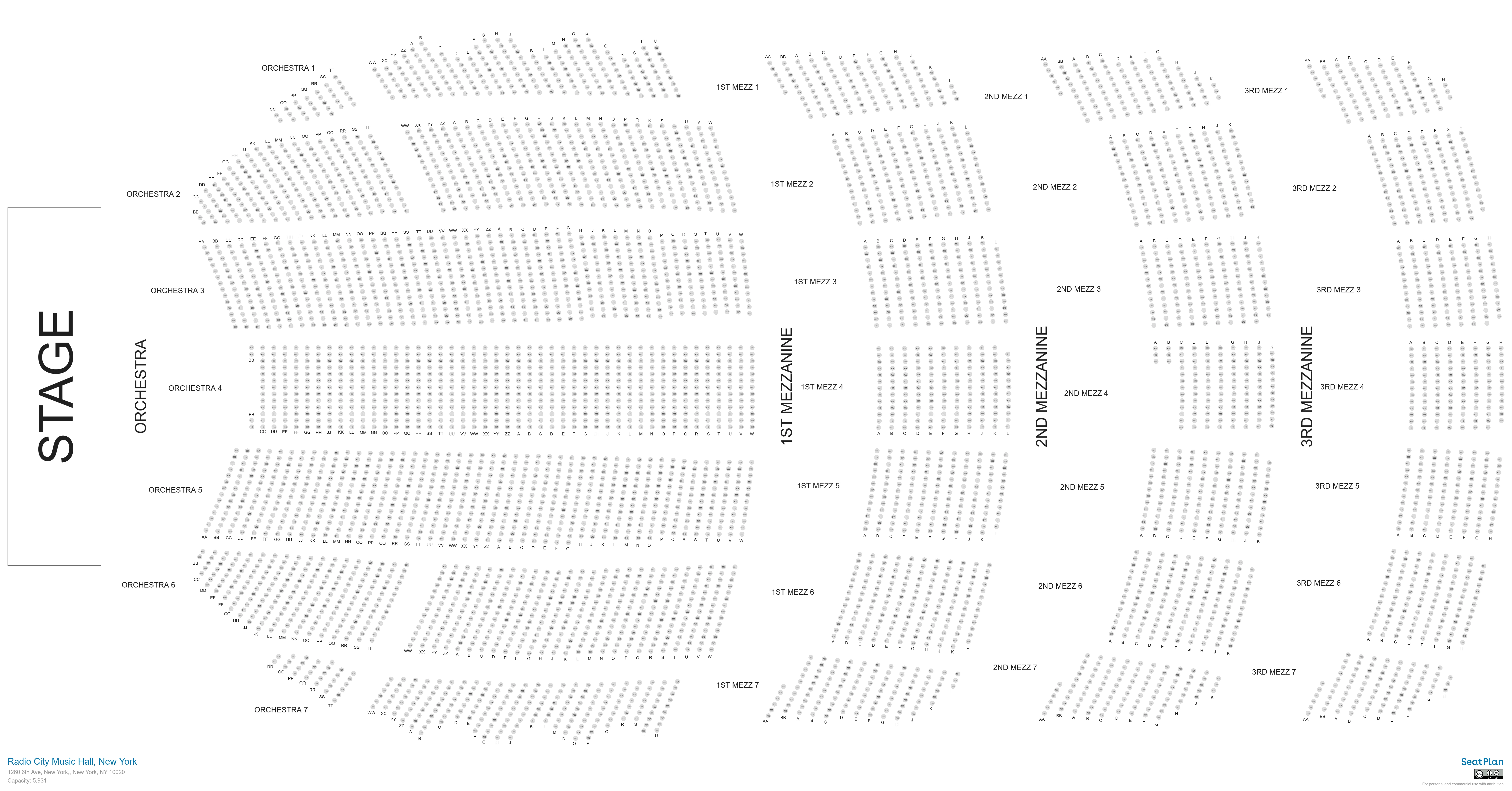 Radio City Rockettes Seating Chart Radio City Christmas Spectacular