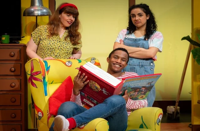 The cast of Charlie Cook's Favourite Book at Trafalgar Theatre