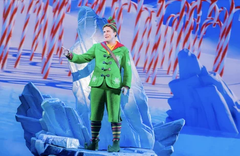 Grey Henson as Buddy in Elf on Broadway