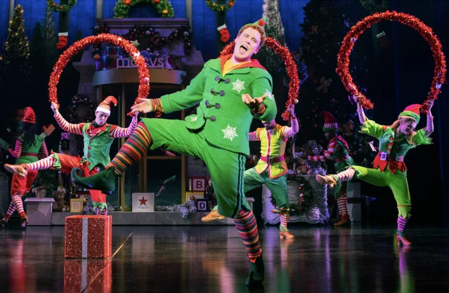 Grey Henson as Buddy in Elf on Broadway