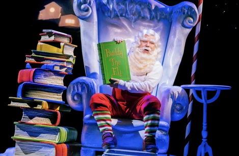Sean Astin as Santa in Elf on Broadway