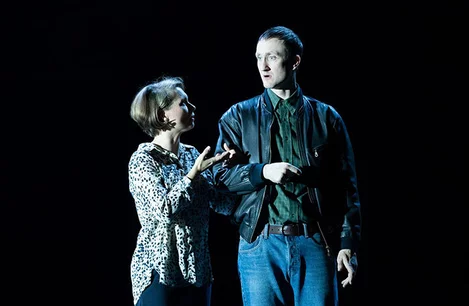 MyAnna Burins as Marina and Tom Brooke as Alexander Litvinenko in A Very Expensive Poison