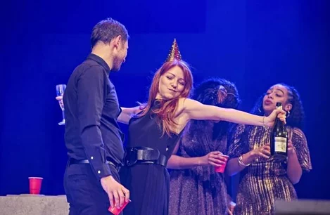Alastair Natkiel (Marcus) and Laura Pitt-Pulford (Poppy) in Standing at the Sky's Edge