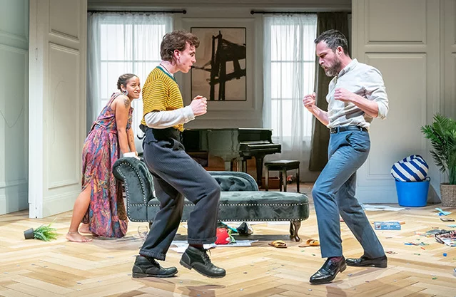 Amaka Okafor, Laurie Kynaston and John Light in The Son at the Duke of York's Theatre, London