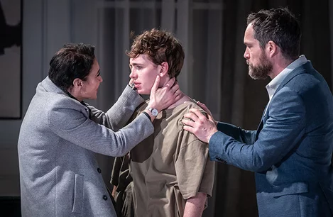 Amanda Abbington, Laurie Kynaston and John Light in The Son at the Duke of York's Theatre, London