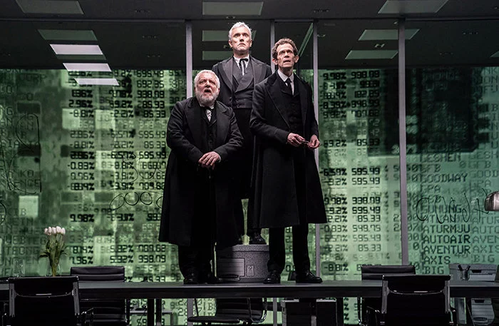 Simon Russell Beale, Ben Miles and Adam Godley in The Lehman Trilogy at Piccadilly Theatre London