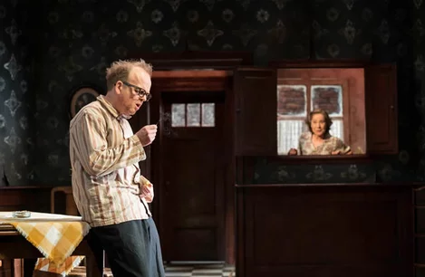 Toby Jones and Zoe Wanamaker in The Birthday Party