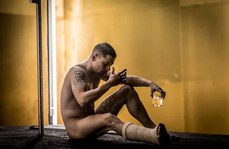 Jack O'Connell in Cat on a Hot Tin Roof at the Apollo Theatre London