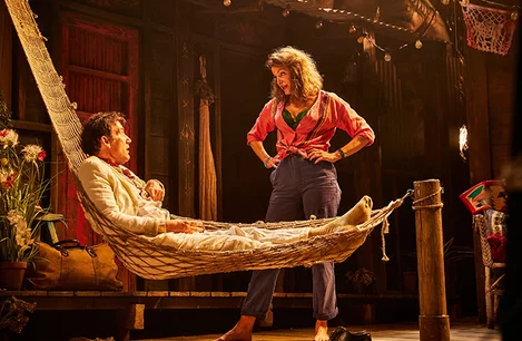 Clive Owen and Anna Gunn in The Night of the Iguana at the Noel Coward Theatre, London