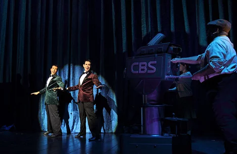 Danny Mac and Dan Burton in White Christmas at the Dominion Theatre, London