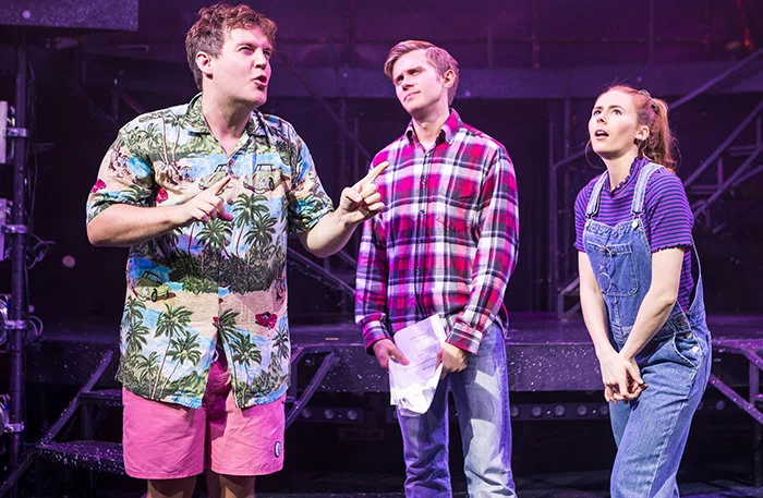 Daniel Buckley, Rob Houchen and Laura Baldwin in Eugenius