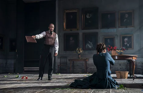 Giles Terrera and Hayley Atwell in Rosmersholm at the Duke of York's Theatre London