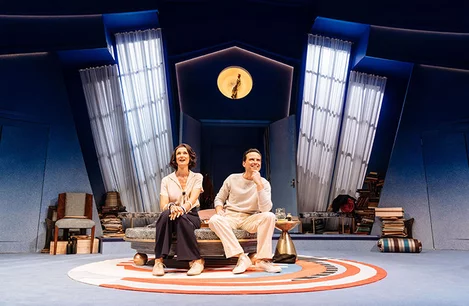 Indira Varma and Andrew Scott in Present Laughter at the Old Vic Theatre, London