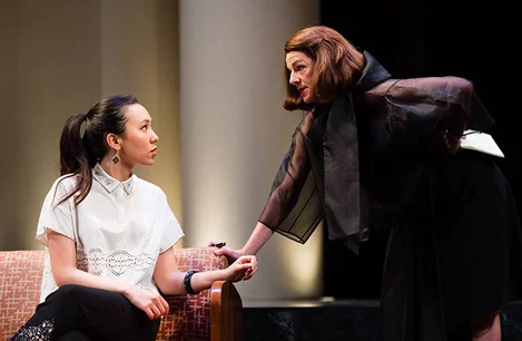 Ioanna Kimbrook and Doon Mackichan in Bitter Wheat at the Garrick Theatre London