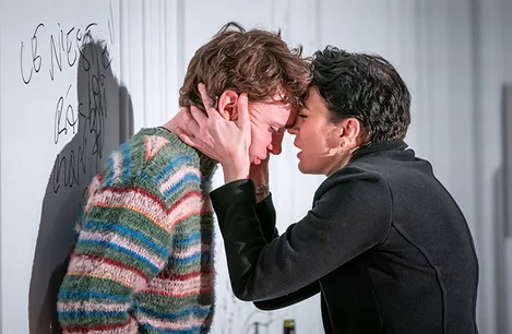 Laurie Kynaston and Amanda Abbington in The Son at the Duke of York's Theatre London