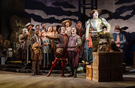 The cast of Man of La Mancha at the London Coliseum, London