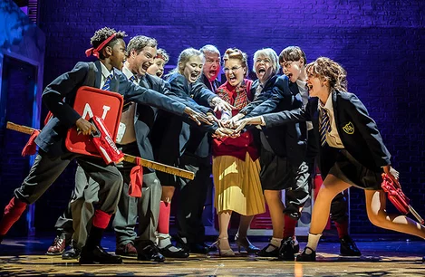 The cast of The Secret Diary of Adrian Mole at the Ambassador's Theatre London