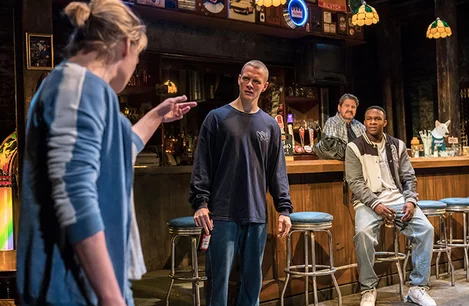 The cast of Sweat at the Gielgud Theatre in London