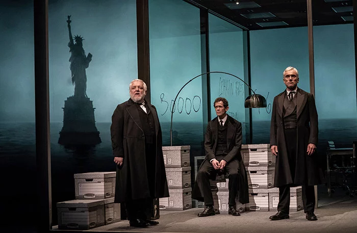 The cast of The Lehman Trilogy at Piccadilly Theatre London