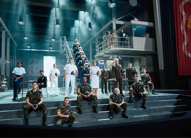 The cast of A Few Good Men on Broadway
