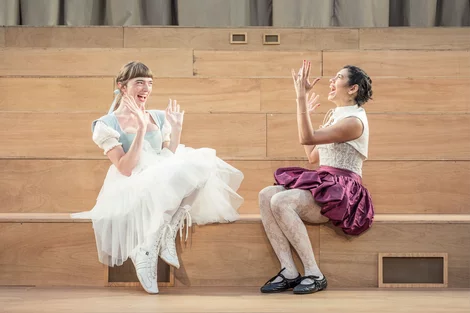 Mary Malone and Hiftu Quasem in A Midsummer Night's Dream