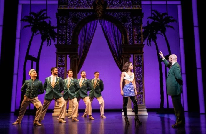 Aimie Atkinson as Vivian Ward and Bob Harms as Mr. Thompson in Pretty Woman the Musical at the Piccadilly Theatre