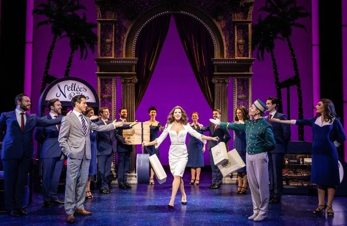 Aimie Atkinson as Vivian Ward with the ensemble of Pretty Woman the Musical at the Piccadilly Theatre