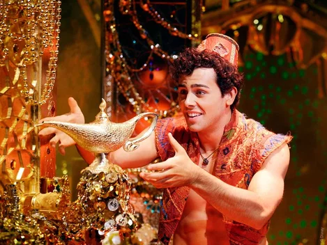 Ainsley Melham as Aladdin at the New Amsterdam Theatre, Broadway