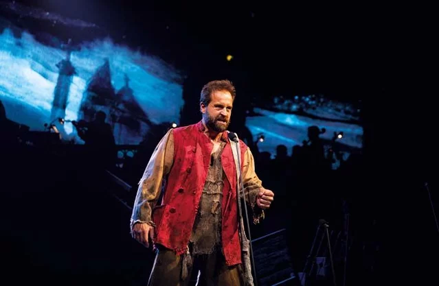 Alfie Boe as Jean Valjean in Les Miserables Concert at the Gielgud Theatre, London