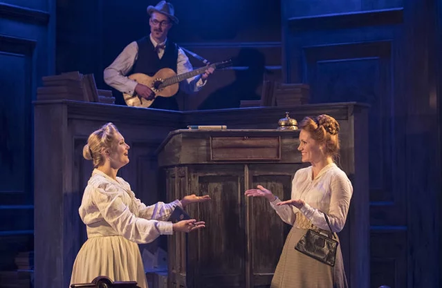 Amy Morgan as Gwendolen and Peter Mcdonald as James Joyce in Travesties