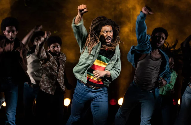 Arinzé Kene (Bob Marley) in Get Up, Stand Up! at the Lyric Theatre