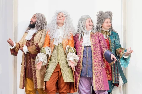 The cast of As You Like It at Shakespeare's Globe