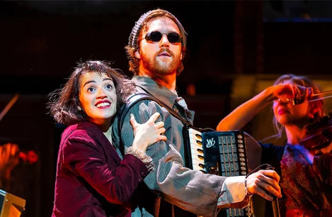 Audrey Brisson and the company of Amélie the Musical at Criterion Theatre, London