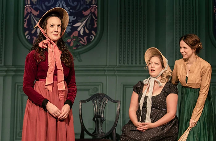 The cast of Austentatious at the Fortune Theatre, London