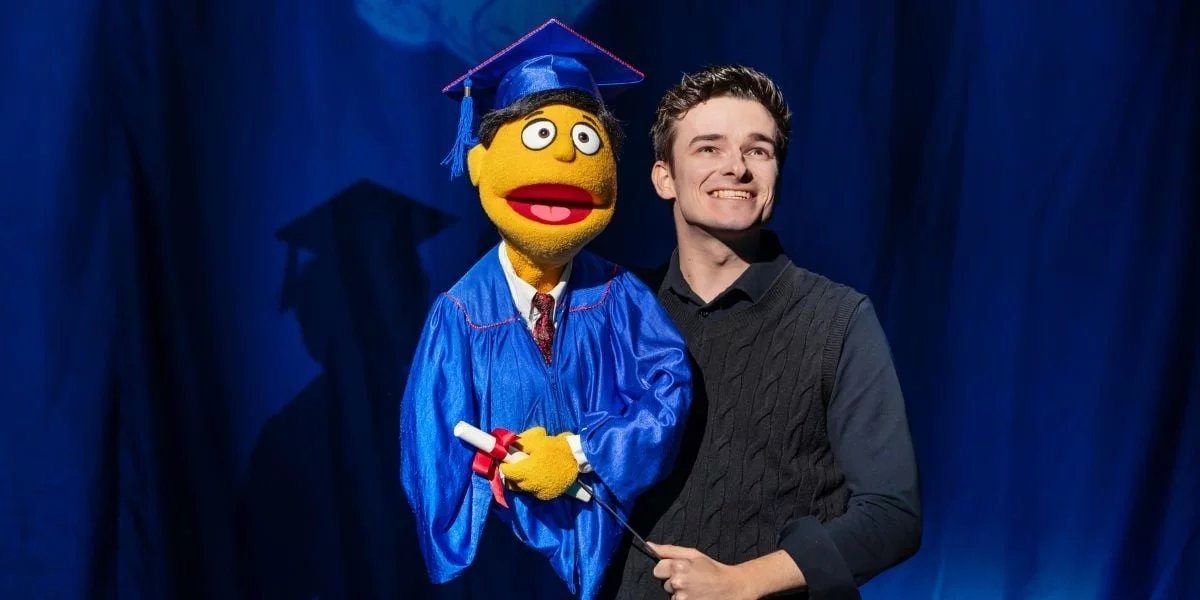 Princeton in Avenue Q at the Shaftesbury Theatre