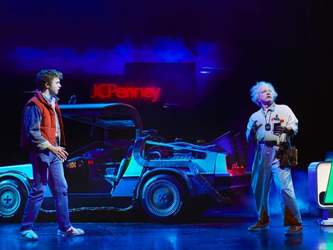 The DeLorean in Back to the Future: The Musical