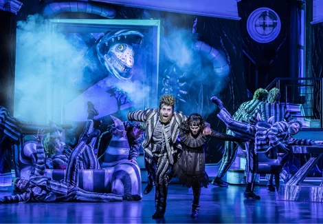 The Sandworm attacks in Beetlejuice at London's Prince Edward Theatre