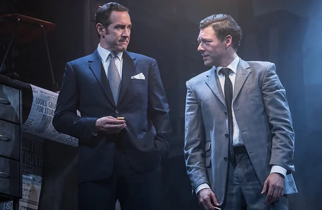 Bertie Cavel as Rupert Murdoch and Richard Coyle as Larry Lamb in Ink