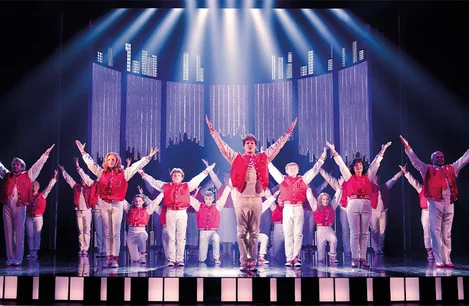 Jay McGuinness and the cast of Big the Musical at the Dominion Theatre, London