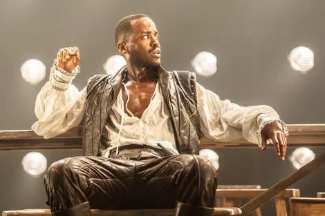 Ncuti Gatwa as Christopher Marlowe in Born With Teeth