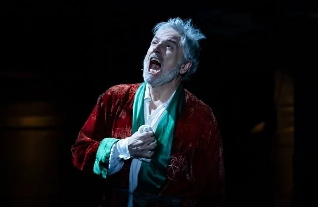 Brian Conley as Ebenezer Scrooge in A Christmas Carol at the Dominion Theatre