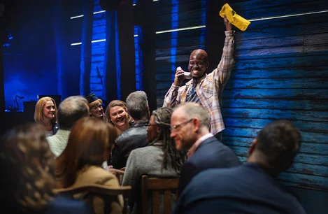 The cast of Come From Away in London perform "Somewhere In The Middle Of Nowhere"